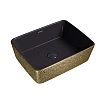 Раковина GROSSMAN Color GR-3016GBL (480x370x130) золото черная внутри Раковина GROSSMAN Color GR-3016GBL (480x370x130) золото черная внутри