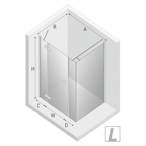 Душевой уголок NEW TRENDY REFLEXA PLUS L 130x80x200 EXK-5086 хром Душевой уголок NEW TRENDY REFLEXA PLUS L 130x80x200 EXK-5086 хром