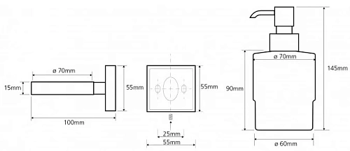 Дозатор жидкого мыла Bemeta BETA 132109102 Дозатор жидкого мыла Bemeta BETA 132109102