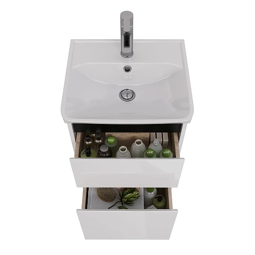 Тумба под раковину Lemark COMBI 45 см подвесная/напольная, черный/белый LM03C45T-black Тумба под раковину Lemark COMBI 45 см подвесная/напольная, черный/белый LM03C45T-black