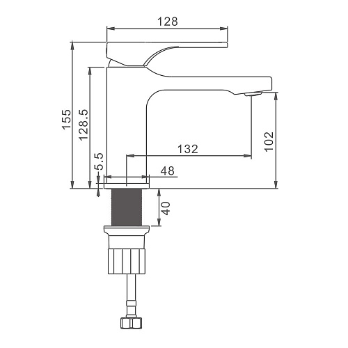Смеситель для раковины Splenka S55.10 монолитный, хром Смеситель для раковины Splenka S55.10 монолитный, хром