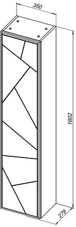Шкаф-пенал Allen Brau Paris 35 1.360005.WM белый матовый Шкаф-пенал Allen Brau Paris 35 1.360005.WM белый матовый