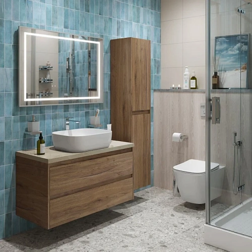 Тумба со столешницей и раковиной BelBagno KRAFT 100 kraft100rt-kepmco-1302-set подвесная KRAFT100RT-KEPMCO-1302-SET Тумба со столешницей и раковиной BelBagno KRAFT 100 kraft100rt-kepmco-1302-set подвесная KRAFT100RT-KEPMCO-1302-SET