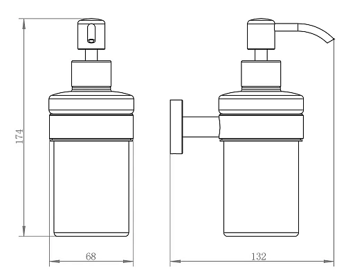 Дозатор жидкого мыла Aquanet 4581 Дозатор жидкого мыла Aquanet 4581