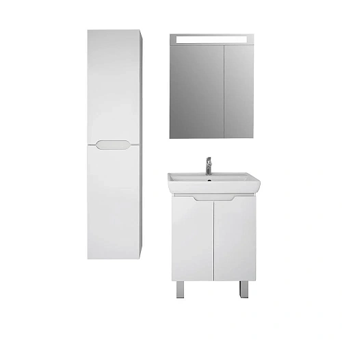 Тумба под раковину DREJA Q PLUS (D), 60 см, подвесная/напольная, 2 дверцы, с опорами, белый глянец 9 99.1004 Тумба под раковину DREJA Q PLUS (D), 60 см, подвесная/напольная, 2 дверцы, с опорами, белый глянец 9 99.1004