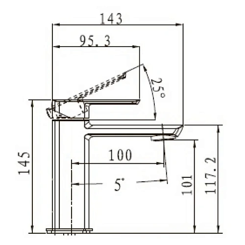Смеситель для раковины Kaiser Saga 53011 Смеситель для раковины Kaiser Saga 53011