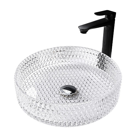 Раковина ABBER Glas AK2301 стеклянная, накладная, прозрачная