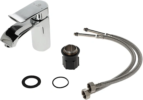 Смеситель для раковины STWORKI Бурос BU-01cr , однорычажный, латунь, российский, с аэратором 549883 Смеситель для раковины STWORKI Бурос BU-01cr , однорычажный, латунь, российский, с аэратором 549883