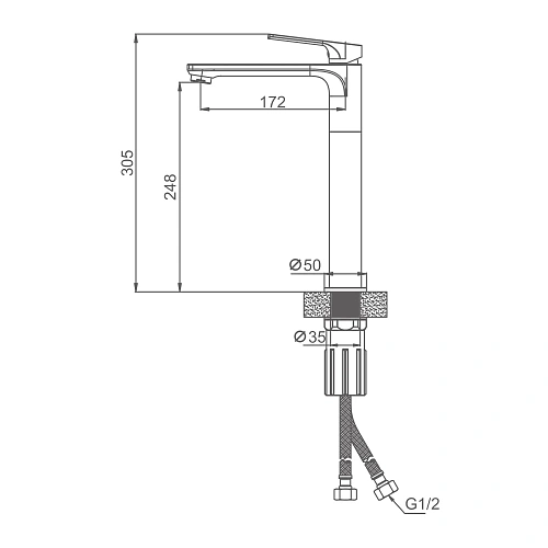 Смеситель для раковины Splenka S30.15, хром Смеситель для раковины Splenka S30.15, хром