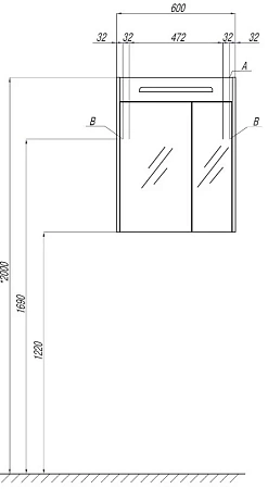 Зеркальный шкаф Aquaton Сильва 60 дуб полярный 1A216202SIW70 Зеркальный шкаф Aquaton Сильва 60 дуб полярный 1A216202SIW70