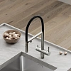 Смеситель для кухни SANCOS Imola SC4010BNbh с возможностью подключения фильтра для воды, брашированный никель с черным изливом Смеситель для кухни SANCOS Imola SC4010BNbh с возможностью подключения фильтра для воды, брашированный никель с черным изливом
