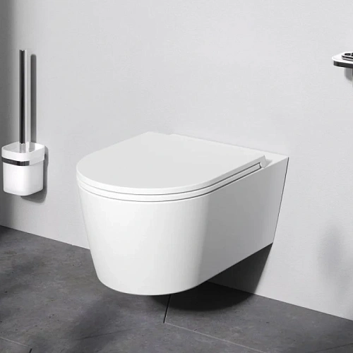 Унитаз подвесной AM.PM Func C8F1701MWSC FlashClean с сиденьем микролифт, белый матовый Унитаз подвесной AM.PM Func C8F1701MWSC FlashClean с сиденьем микролифт, белый матовый