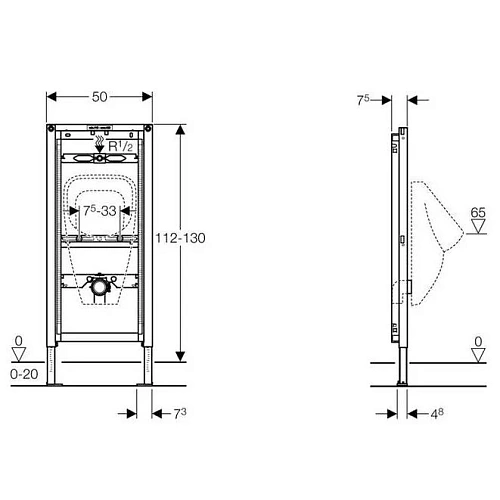 Инсталляция для писсуара GEBERIT Duofix 111.685.00.1 Инсталляция для писсуара GEBERIT Duofix 111.685.00.1