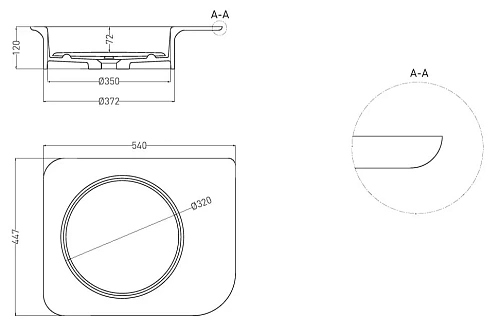 Раковина Salini NINFEA 02 110521M 540x447 накладная S-Stone Раковина Salini NINFEA 02 110521M 540x447 накладная S-Stone