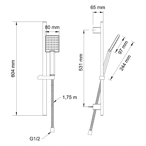 Душевой гарнитур Swedbe Calypso 5085 Душевой гарнитур Swedbe Calypso 5085