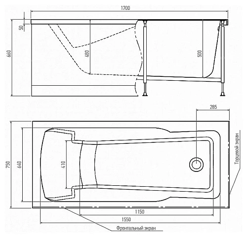 Акриловая ванна Alex Baitler MADIN 170 прямоугольная 170x75 MADIN 170*75 Акриловая ванна Alex Baitler MADIN 170 прямоугольная 170x75 MADIN 170*75