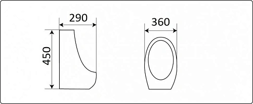 Писсуар CeramaLux X545S белый Писсуар CeramaLux X545S белый