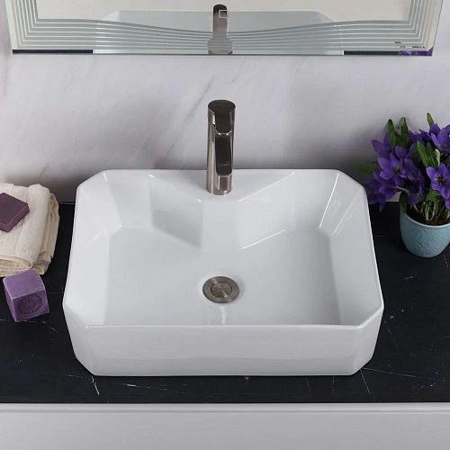 Раковина BelBagno BB1387 490x380 белый Раковина BelBagno BB1387 490x380 белый