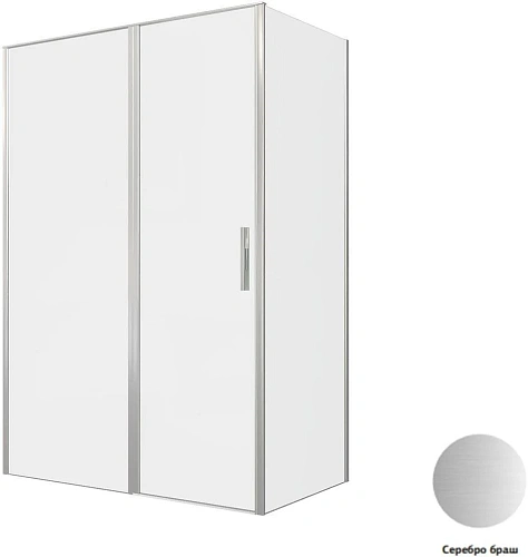 Душевой уголок Allen Brau Priority 140x80 3.31035.BA + 3.31041.BA серебро браш Душевой уголок Allen Brau Priority 140x80 3.31035.BA + 3.31041.BA серебро браш