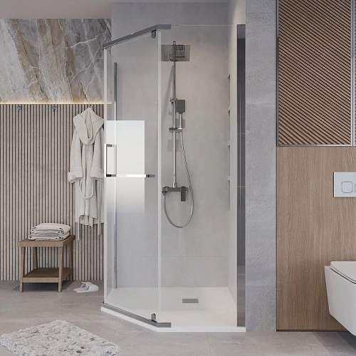 Душевой уголок GROSSMAN Pragma 302.K33.03.1010.10.00 (100x100x195) трапеция,распашн,хром,стекло прозрачн Душевой уголок GROSSMAN Pragma 302.K33.03.1010.10.00 (100x100x195) трапеция,распашн,хром,стекло прозрачн