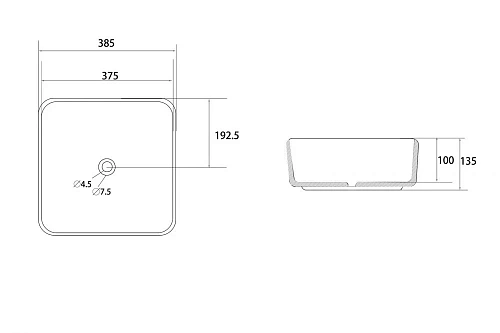 Раковина ABBER Rechteck AC2211MBE накладная, светло-бежевая матовая Раковина ABBER Rechteck AC2211MBE накладная, светло-бежевая матовая