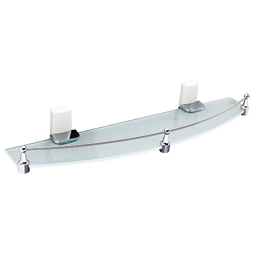 Полка WasserKRAFT Leine K-5044WHITE (ранее К-5024WHITE) стеклянная с бортиком белый/хром Полка WasserKRAFT Leine K-5044WHITE (ранее К-5024WHITE) стеклянная с бортиком белый/хром