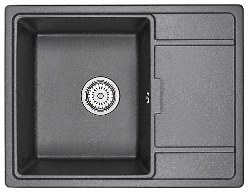 Кухонная мойка Granula 6503, ЧЁРНЫЙ, кварц 650х500 Кухонная мойка Granula 6503, ЧЁРНЫЙ, кварц 650х500