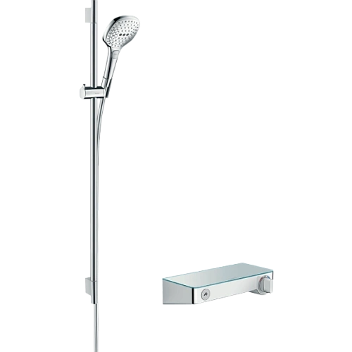 Душевой гарнитур Hansgrohe ShowerTablet Select 300/Raindance Select E 120 3jet/Combi 27027000, хром Душевой гарнитур Hansgrohe ShowerTablet Select 300/Raindance Select E 120 3jet/Combi 27027000, хром