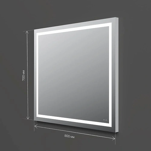 Зеркало AM.PM Gem M91AMOX0801WG с LED-подсветкой, 80 см Зеркало AM.PM Gem M91AMOX0801WG с LED-подсветкой, 80 см
