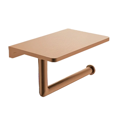 Держатель туалетной бумаги Raglo R320.03.33 с полкой, матовая медь Держатель туалетной бумаги Raglo R320.03.33 с полкой, матовая медь