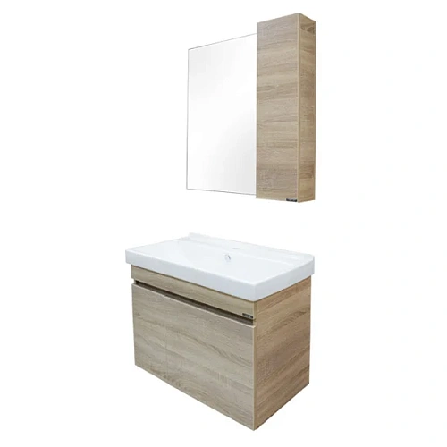 Тумба раковина Comforty Тромсе-80 00004142219 дуб сонома раковина Fest 80 F01 Тумба раковина Comforty Тромсе-80 00004142219 дуб сонома раковина Fest 80 F01