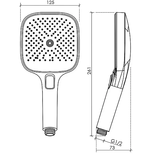 Душевая лейка Sancos Nok square SC6002CH-W 125x125 мм, 3 режима, хром/белый Душевая лейка Sancos Nok square SC6002CH-W 125x125 мм, 3 режима, хром/белый