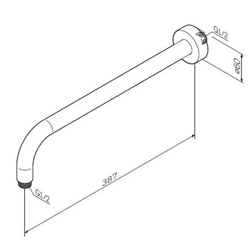 Кронштейн верхнего душа AM.PM AM.PM F0522701 черный Кронштейн верхнего душа AM.PM AM.PM F0522701 черный