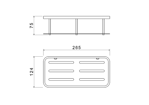 Полка Aquatek AQ4936BGM черный хром шлифованный Полка Aquatek AQ4936BGM черный хром шлифованный