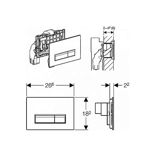 Клавиша смыва Geberit 115.600.KR.1 Sigma40, со встроенной системой удаления запаха, металл, чёрный Клавиша смыва Geberit 115.600.KR.1 Sigma40, со встроенной системой удаления запаха, металл, чёрный