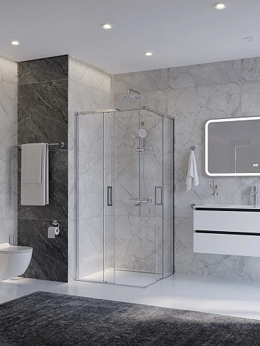 Душевой уголок CEZARES PLANE-A-2-100-C-CR 100x100 см Душевой уголок CEZARES PLANE-A-2-100-C-CR 100x100 см