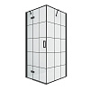 Картинка анонса товара «душевой уголок new trendy new renoma black l 90x80x195 d-0273a/d-0164b (черный)»