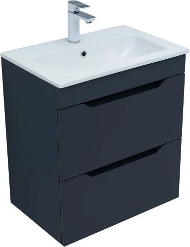 Тумба под раковину Aquanet Практика 60 маренго 2 ящика 00330458 напольная/подвесная Тумба под раковину Aquanet Практика 60 маренго 2 ящика 00330458 напольная/подвесная