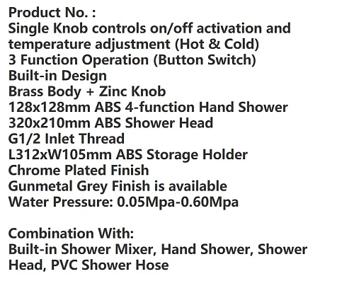 Душевая система ARROW ARQ13869CP встроенная хром Душевая система ARROW ARQ13869CP встроенная хром