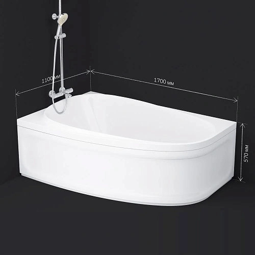Акриловая ванна AM.PM Like W80A-170L110W-A 170х110 см, левая Акриловая ванна AM.PM Like W80A-170L110W-A 170х110 см, левая
