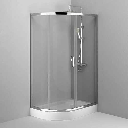 Душевой уголок AM.PM Like W83G-302U120CT Slide 120x80, стекло прозрачное, профиль хром Душевой уголок AM.PM Like W83G-302U120CT Slide 120x80, стекло прозрачное, профиль хром