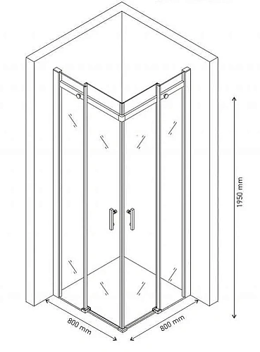 Душевой уголок MELITA 800x800 061023 Душевой уголок MELITA 800x800 061023