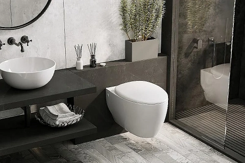 Комплект унитаза ABBER Bequem AC1107P белый с импульсным смывом с инсталляцией AC0101P Комплект унитаза ABBER Bequem AC1107P белый с импульсным смывом с инсталляцией AC0101P