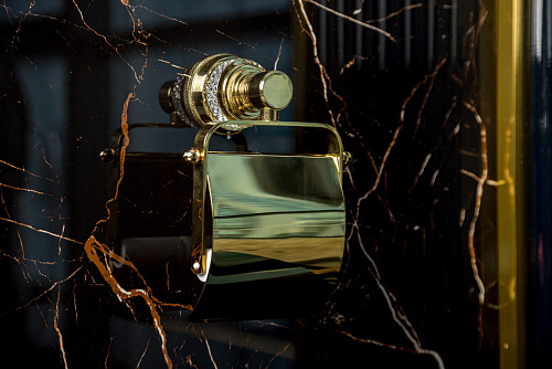 Держатель туалетной бумаги Boheme AURA Gold 10241-G Держатель туалетной бумаги Boheme AURA Gold 10241-G