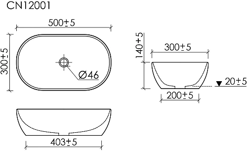 Раковина Ceramica Nova Twist CN12001MB накладная овальной формы 500x300x140 черный матовый Раковина Ceramica Nova Twist CN12001MB накладная овальной формы 500x300x140 черный матовый