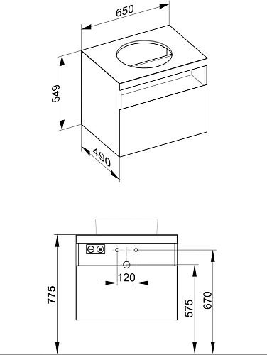 Тумба под раковину Keuco Stageline 32853180100 Тумба под раковину Keuco Stageline 32853180100