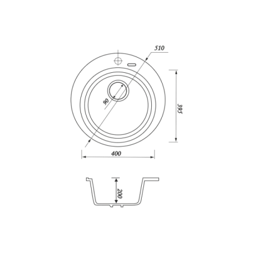 Кухонная мойка Kaiser KMM-510 мрамор KMM-510 W Кухонная мойка Kaiser KMM-510 мрамор KMM-510 W