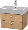 Картинка анонса товара «тумба под раковину duravit brioso br415401052 подвесная 68 см европейский дуб»