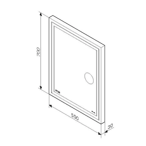 Зеркало AM.PM Gem M91AMOX0553WG с LED-подсветкой, часами 55 см Зеркало AM.PM Gem M91AMOX0553WG с LED-подсветкой, часами 55 см