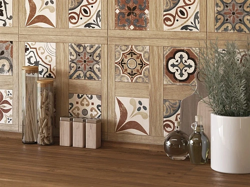 Керамогранит Cersanit Florence узоры многоцветный рельеф 42x42 FL4R452 Керамогранит Cersanit Florence узоры многоцветный рельеф 42x42 FL4R452